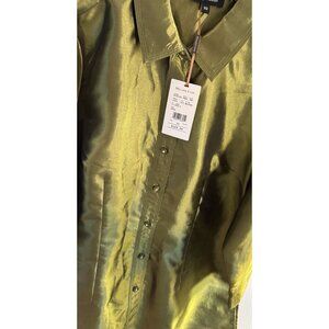 Lily Moss Melanie Lyn Blouse Sz10 Green NWT